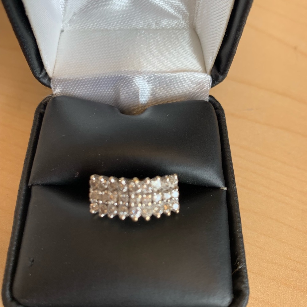 Diamond three tier ring
